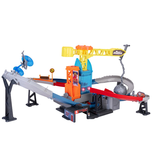 Dickie Toys Racebaan m. Licht/Geluid - Fast & Woedend - Wrecking - Dickie Toys - OneSize - Racebanen