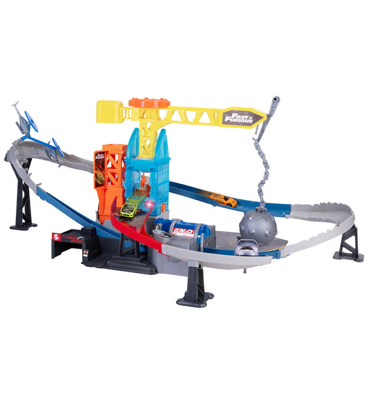 Dickie Toys Racebaan m. Licht/Geluid - Fast & Woedend - Wrecking - Dickie Toys - OneSize - Racebanen