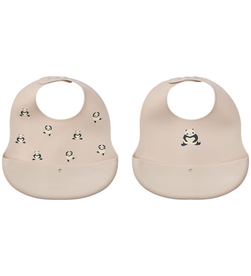 Liewood Slabbetjes - Silicone - 2-pack - Sintel - Panda/Sandy - Liewood - OneSize - Slabbetjes