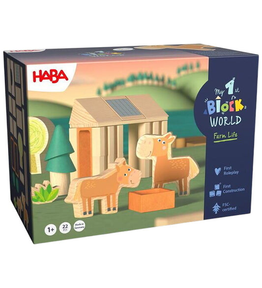 HABA Bouwblokken - My First Blokkenwereld - Farm Life - Pony Far - HABA - OneSize - Blokken