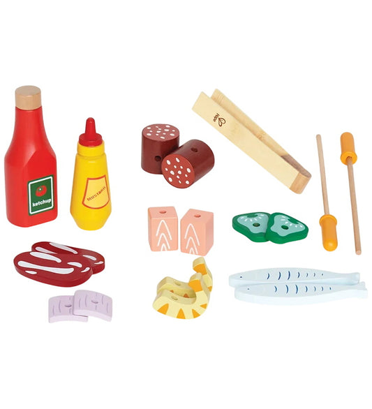 Hape Gourmet Grill m. Voedsel Speelset - Hape - OneSize - Speelkeukens