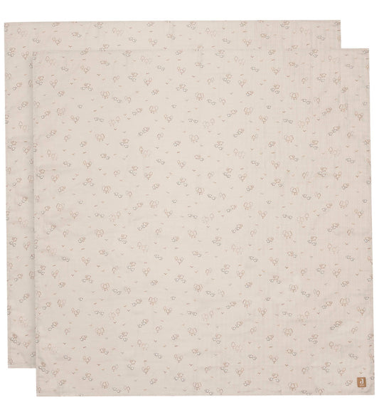 Jollein Wikkeldoek - 2-pack - 115x115cm - Wolly - Jollein - OneSize - Wikkeldoeken