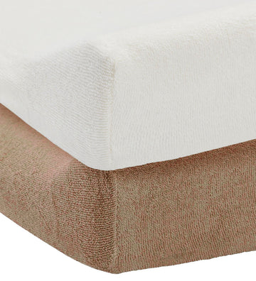 Jollein Aankleedkussenhoes - Terry - 2-pack - 50x70cm - Melkkoff - Jollein - OneSize - Aankleedkussenhoezen