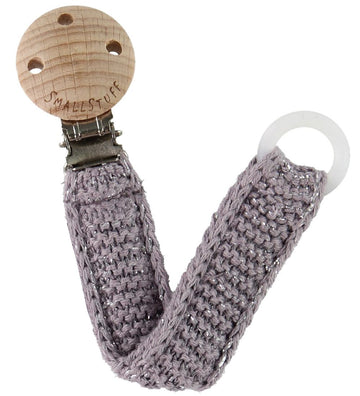 Smallstuff Speenketting - Gebreid - Paars/Glitter - Smallstuff - OneSize - Speenkettingen