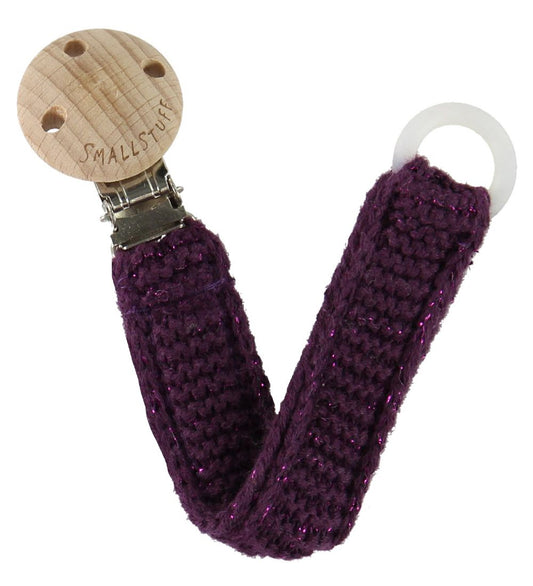 Smallstuff Speenketting - Gebreid - Paars/Glitter - Smallstuff - OneSize - Speenkettingen