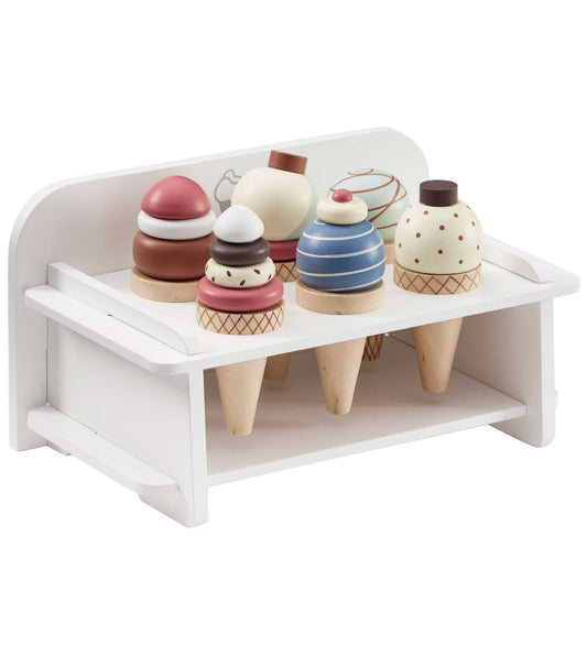 Kids Concept Speelgoedeten - Ijshoorntjes - Kids Concept - OneSize - Speelgoedeten