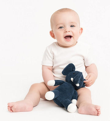 NatureZoo Knuffel - 18 cm - Olifant - Donkerblauw - NatureZoo - OneSize - Knuffels