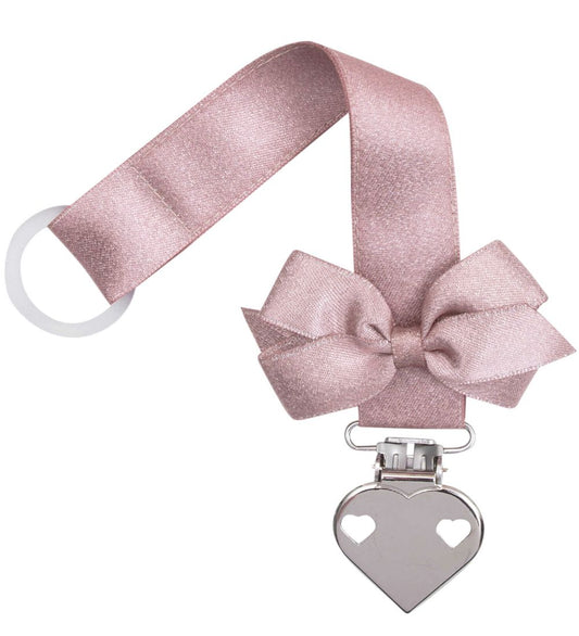 Little Wonders Speenketting - Dusty Roze Glitter m. Vlinderdas/H - Little Wonders - OneSize - Speenkettingen
