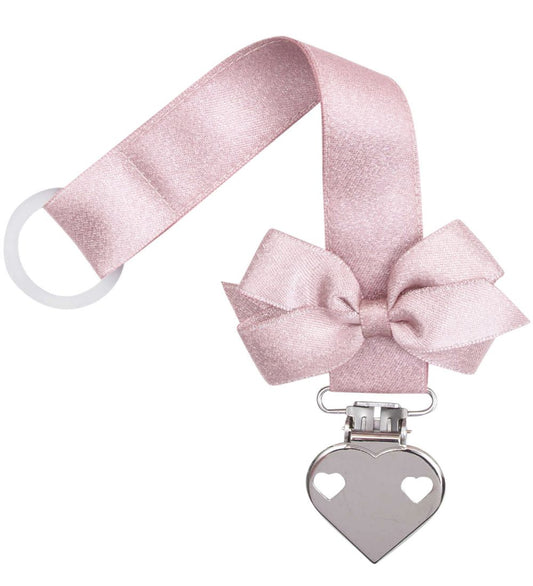 Little Wonders Speenketting - Roze Glitter m. Vlinderdas/Hart - Little Wonders - OneSize - Speenkettingen
