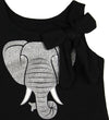 DIEREN Jumpsuit - Croco - Zwarte m. Olifant/Glitter - DYR - 2 jaar (92) - Jumpsuits
