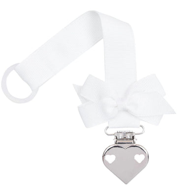 Little Wonders Speenketting - Wit m. Vlinderdas/Hart - Little Wonders - OneSize - Speenkettingen