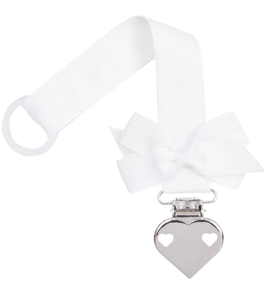 Little Wonders Speenketting - Wit m. Vlinderdas/Hart - Little Wonders - OneSize - Speenkettingen