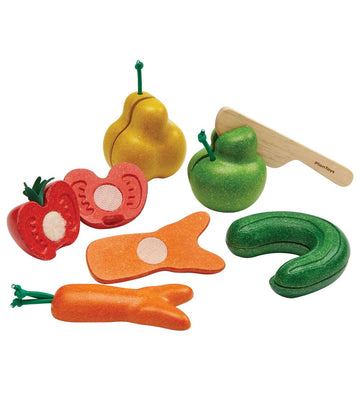 PlanToys Fruit & Groenten - Multicolour - PlanToys - OneSize - Speelgoedeten
