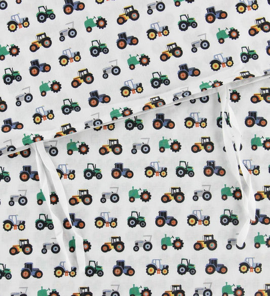 Nørgaard Madsens Beddengoed - Baby - Wit m. Tractors - Nørgaard Madsens - Baby - Beddengoed - Baby