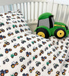 Nørgaard Madsens Beddengoed - Baby - Wit m. Tractors - Nørgaard Madsens - Baby - Beddengoed - Baby
