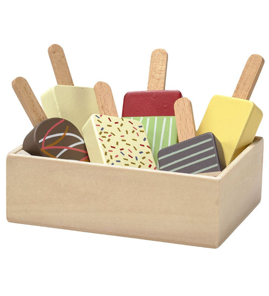 Kids Concept Speelgoedeten - 7 stk - Bistrot - Ijslolly's - Kids Concept - OneSize - Speelgoedeten