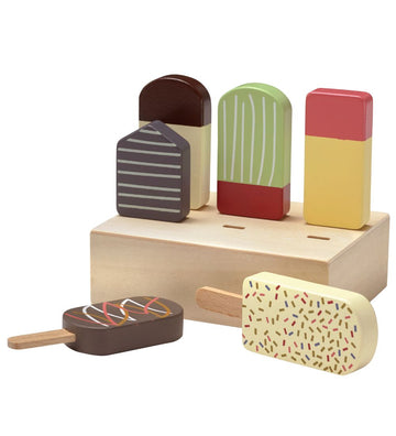 Kids Concept Speelgoedeten - 7 stk - Bistrot - Ijslolly's - Kids Concept - OneSize - Speelgoedeten