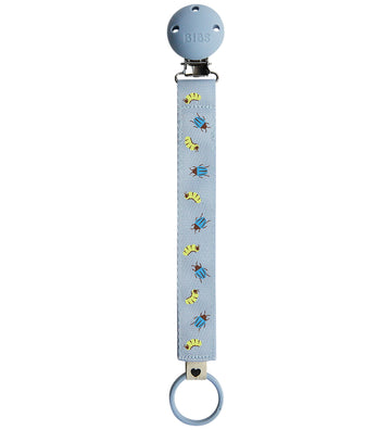 BIBS Studio Speenketting - Dusty Blue m. Print - BIBS - OneSize - Speenkettingen