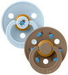 BIBS Studio Colour Fopspenen - Maat 3 - Rond - 2-pack - Baby Blu - BIBS - 18+ mnd - Fopspenen