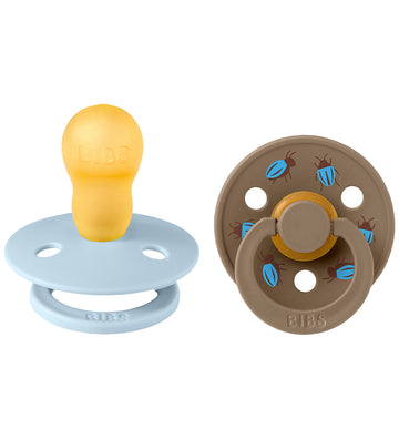 BIBS Studio Colour Fopspenen - Maat 3 - Rond - 2-pack - Baby Blu - BIBS - 18+ mnd - Fopspenen