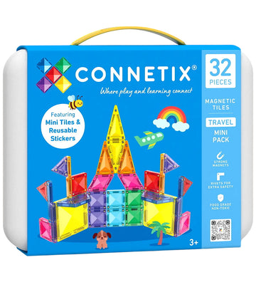 Connetix Magneetset - 32 Onderdelen - Travel Mini Pak - Connetix - OneSize - Magnetisch speelgoed