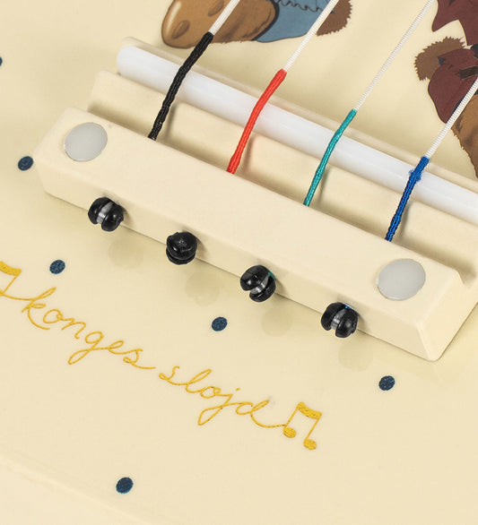 Konges Sløjd Guitar - Beige/Blauw m. Teddy Bear - Konges Sløjd - OneSize - Muziekinstrumenten