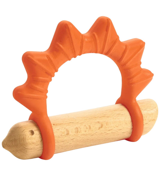 Djeco Bijtring - Hout/Silicone - Oranje - Djeco - OneSize - Bijtringen