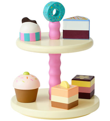 Kids Concept Speelgoedeten - Taartbord m. Taarten - Kids Concept - OneSize - Speelgoedeten