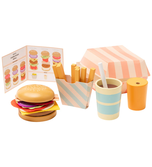 Kids Concept Speelgoedeten - Hamburgermenu - Kids Concept - OneSize - Speelgoedeten