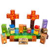Speelgoed Stad Tilda's magnetische blokken - Dino - Toys by Tildas - OneSize - Magnetisch speelgoed