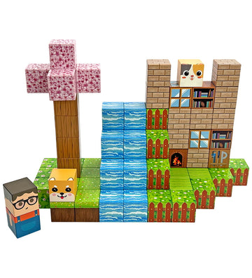 Speelgoed Stad Tildas Magnetische Blokken - Tuin - Toys by Tildas - OneSize - Magnetisch speelgoed