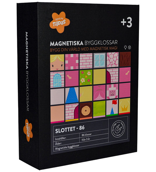 Speelgoed Stad Tilda's Magnetische Blokken - 86 st. - Het Kastee - Toys by Tildas - OneSize - Magnetisch speelgoed