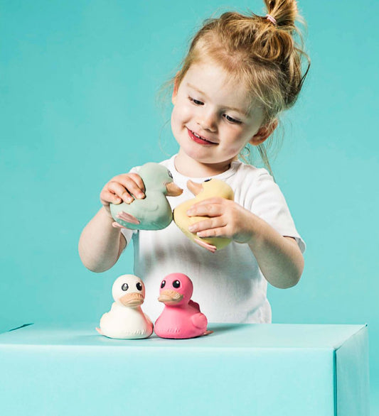 Hevea Rubber Eend - Kawan Mini - Geel - Hevea - OneSize - Badspeelgoed