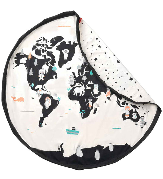 Play&Go Speelmat - Ø: 140 Cm - Wereldkaart - Play&Go - OneSize - Speelmaten