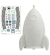 A Little Lovely Company Lamp - 20 cm - Raket - A Little Lovely Company - OneSize - Nachtlampen