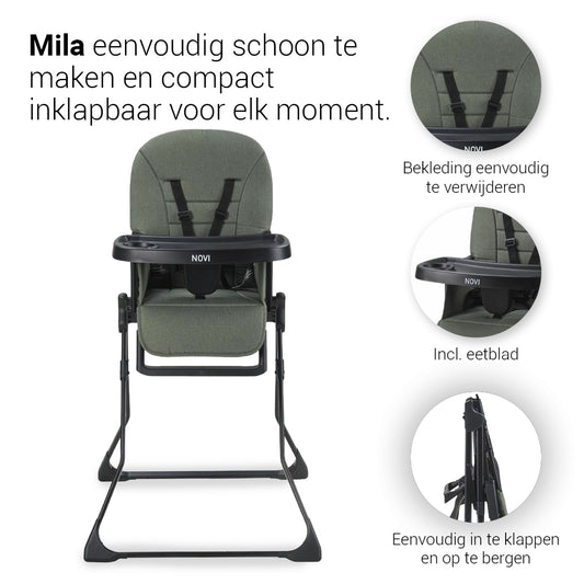Kinderstoel Novi Mila Green Melange