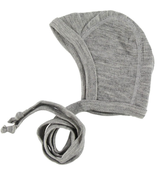Engel Babymuts - Wol - Grijs Gevlekt - Engel - 74/80 - Babymutsen