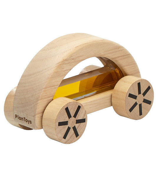 PlanToys Houten Auto - Naturel/Geel - PlanToys - OneSize - Auto´s