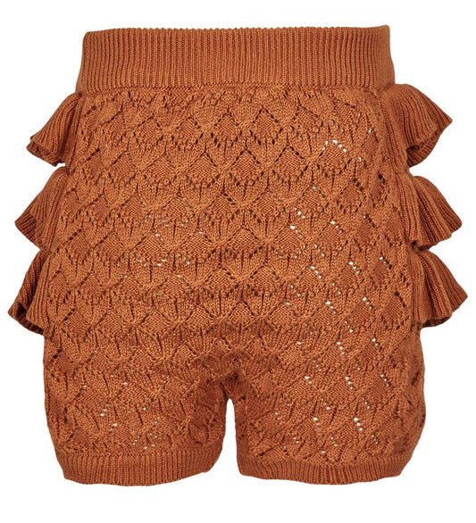 En Fant Babyshort - Gebreid - Leather Brown - En Fant - 68 - Babyshorts