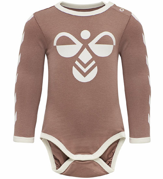 Hummel Romper l/s - HmlFlipper - Roze m. Logo - Hummel - 56 - Rompers Lange Mouw