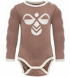 Hummel Romper l/s - HmlFlipper - Roze m. Logo - Hummel - 62 - Rompers Lange Mouw