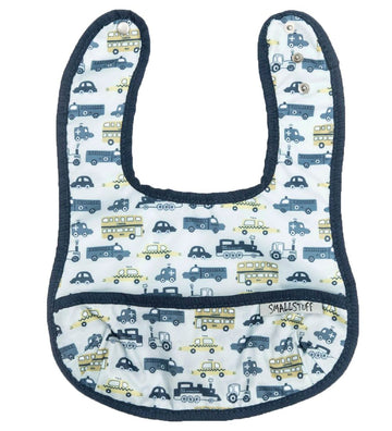 Smallstuff Slabbetjes - Small - Blauw m. Auto's - Smallstuff - OneSize - Slabbetjes