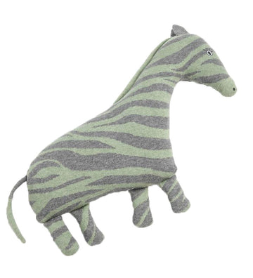 Smallstuff Knuffel - 40 cm - Zebra - Grijs/Groen - Smallstuff - OneSize - Knuffels