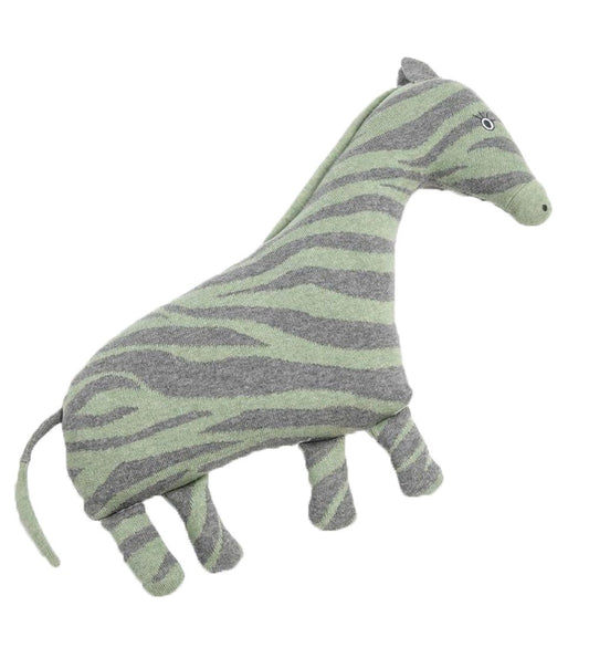 Smallstuff Knuffel - 40 cm - Zebra - Grijs/Groen - Smallstuff - OneSize - Knuffels