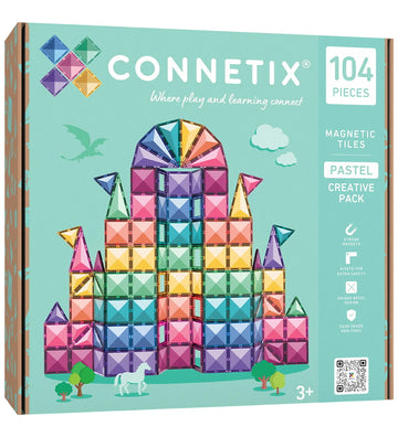 Connetix Magneetset - 104 Onderdelen - Pastel Creatief pakket - Connetix - OneSize - Magnetisch speelgoed