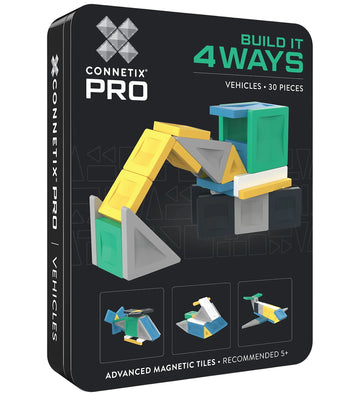 Connetix Magneetset Pro - 30 Onderdelen - Bouwvoertuigen Set - Connetix - OneSize - Magnetisch speelgoed
