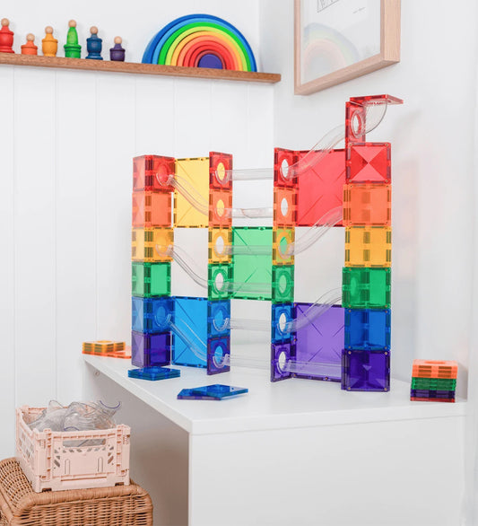 Connetix Magneetset - 134 Onderdelen - Rainbow - Super Ballenbaa - Connetix - OneSize - Magnetisch speelgoed