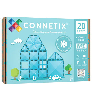 Connetix Magnetenset - 20 Onderdelen - Liefdadigheidspakket Teal - Connetix - OneSize - Magnetisch speelgoed