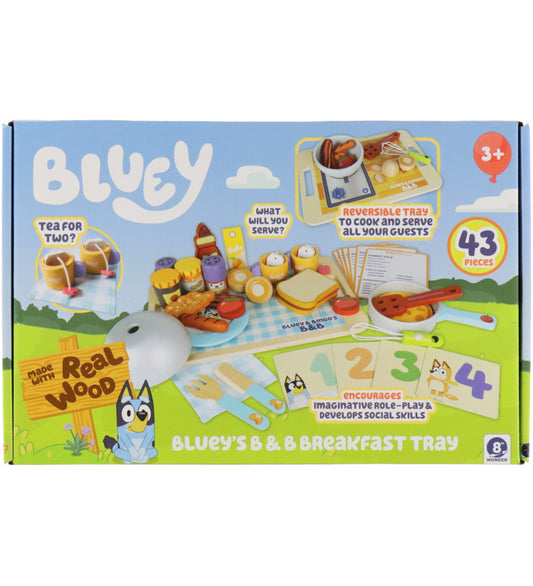 Bluey Speelgoedeten - Hout - Hotelontbijt Tray - Bluey - OneSize - Speelgoedeten