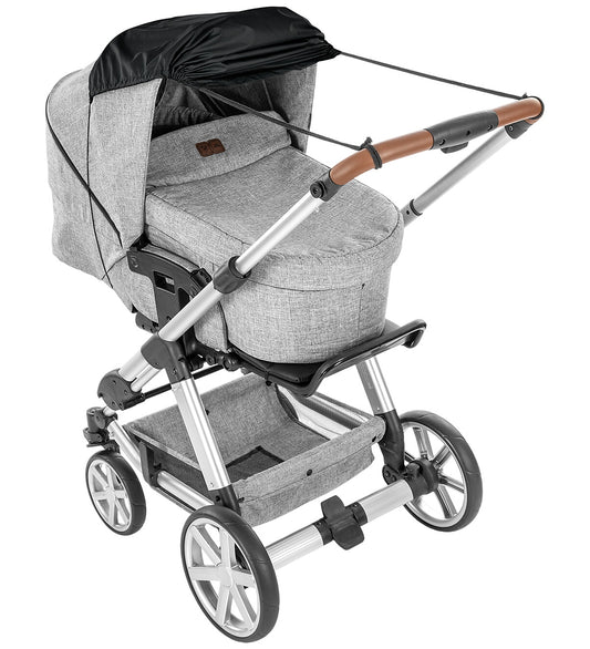 Reer Zonnenscherm - Zwart - Reer - OneSize - Zonnenscherm voor kinderwagens